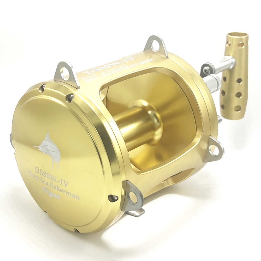 Trolling Reel - CNC 2-Gang-Salzwasser-Rolle für Großfischerei, 130LB Max.