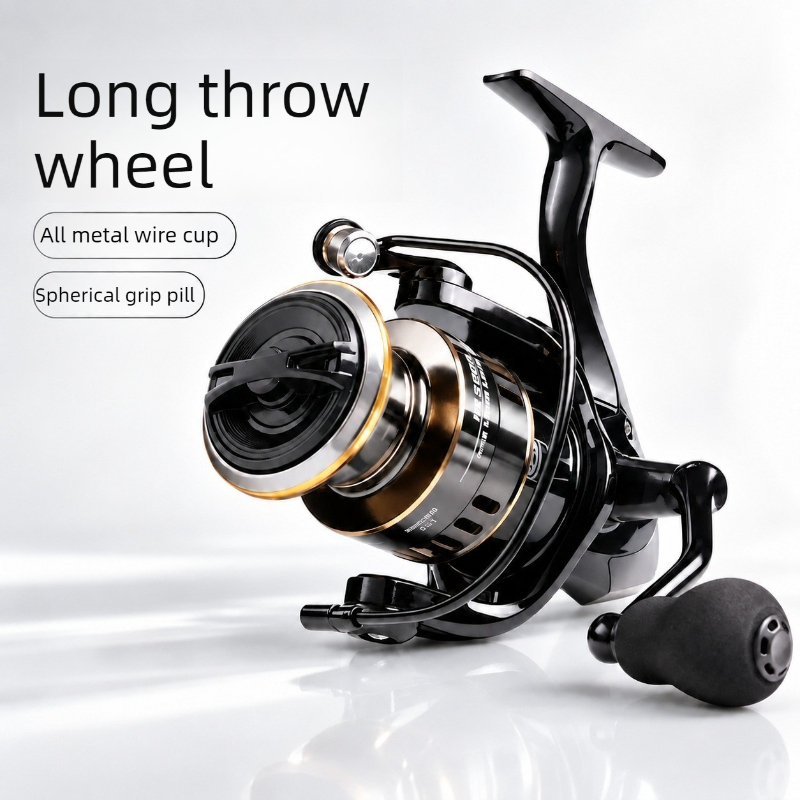 Trolling Reel - Angelrolle aus Vollmetall für Salzwasser-Angeln, Meeresangelrolle,