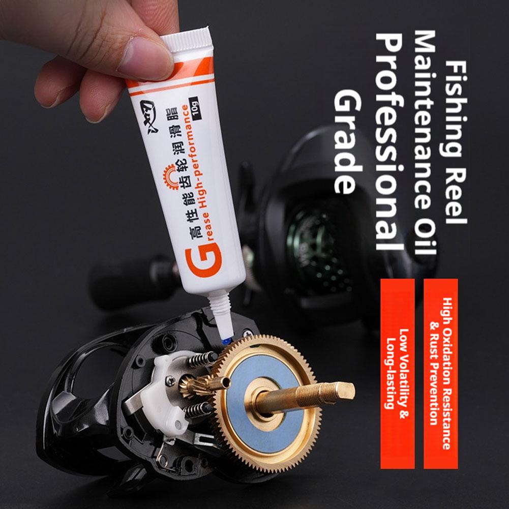 Reel Repair Kit - Angelrollen-Schmieröl- und Fett-Set Hochleistungs-Lageröl Getriebefett Verschleißschutz