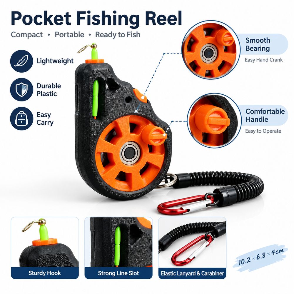 Neue Handrolle, Taschen-Angelr – Fly Reel Bewertung und Preis
